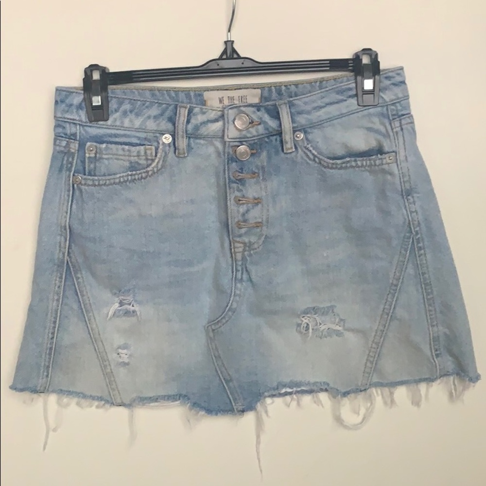 Free People Jean Skirt